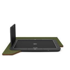 BERG Ultim Champion Flatground trampoline 410x250cm Grijs + Aerowall Zwart/Grijs