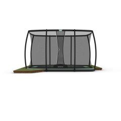 Berg Ultim Champion Flatground trampoline rechthoek 410x250cm Deluxe XL Groen