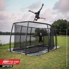 BERG Ultim Pro Bouncer flatground trampoline 500x500cm Deluxe XL Zwart