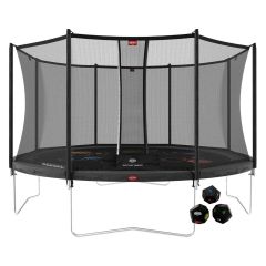 BERG Favorit Trampoline Levels 430cm Comfort net Grijs 