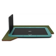 BERG Ultim Champion Flatground trampoline 410x250cm Groen + Aerowall Zwart/Grijs