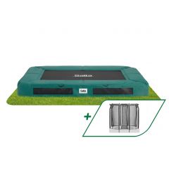 Salta Premium inground trampoline rechthoek 153x214cm Groen