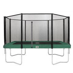Salta rechthoek trampoline met veiligheidsnet Groen 396 x 244 cm