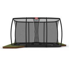 BERG Ultim Champion flatground trampoline rechthoek 410x250cm Deluxe XL Grijs