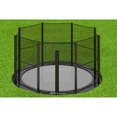 Akrobat Primus Flat to the ground Trampoline 430cm met net Zwart 