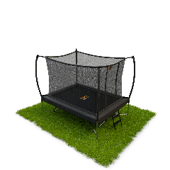 Avyna Pro-Line rechthoek trampoline met net Grijs 275x190 cm en trapje