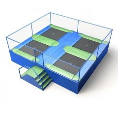 Akrobat Trampolinepark Jump Arena Small (6 x 5,3 m), 4 trampolines