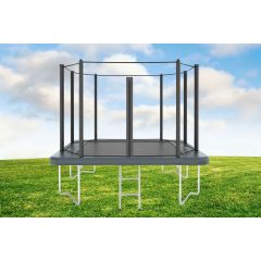 Akrobat Orbit trampoline 305x183cm Antraciet 