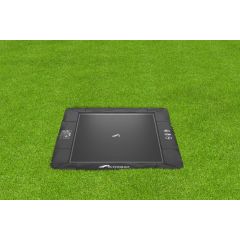Akrobat Primus Flat to the ground Trampoline 380x250cm Zwart - Zwart Special edition