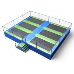 Akrobat Trampolinepark Jump Arena Large (9,7 x 8 m), 6 trampolines