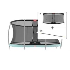 Berg Deluxe Grand Champion veiligheidsnet met glasfiber ring voor ovale trampoline 470x310 cm