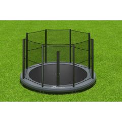 Akrobat Orbit inground trampoline 244cm met net Antraciet
