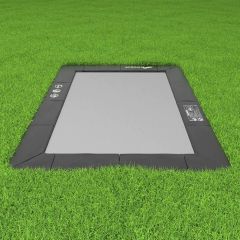 Akrobat Primus Flat to the ground Trampoline 380x250cm grijs - zwart