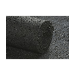 Rubber beschermingstegel 30 cm x 30 cm x 0,8 cm Zwart