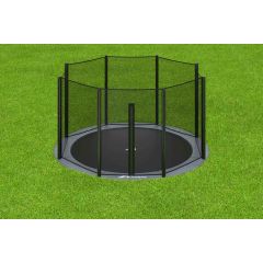Akrobat Orbit Flat to the ground Trampoline 244cm met net Antraciet 