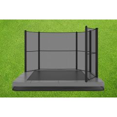Akrobat Orbit Inground trampoline 335x244cm met half net Antraciet
