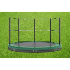 Akrobat Orbit Inground Trampoline 244cm met half net Groen