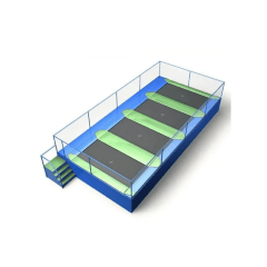 Akrobat Trampolinepark Jump Arena Large (600 x 425cm), Rij opstelling 2-10 trampolines