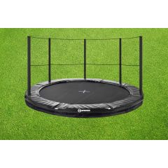 Akrobat Primus Inground Trampoline 365cm met half net Zwart