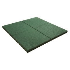 Rubberen veiligheidstegel 100x100x4,5cm Groen